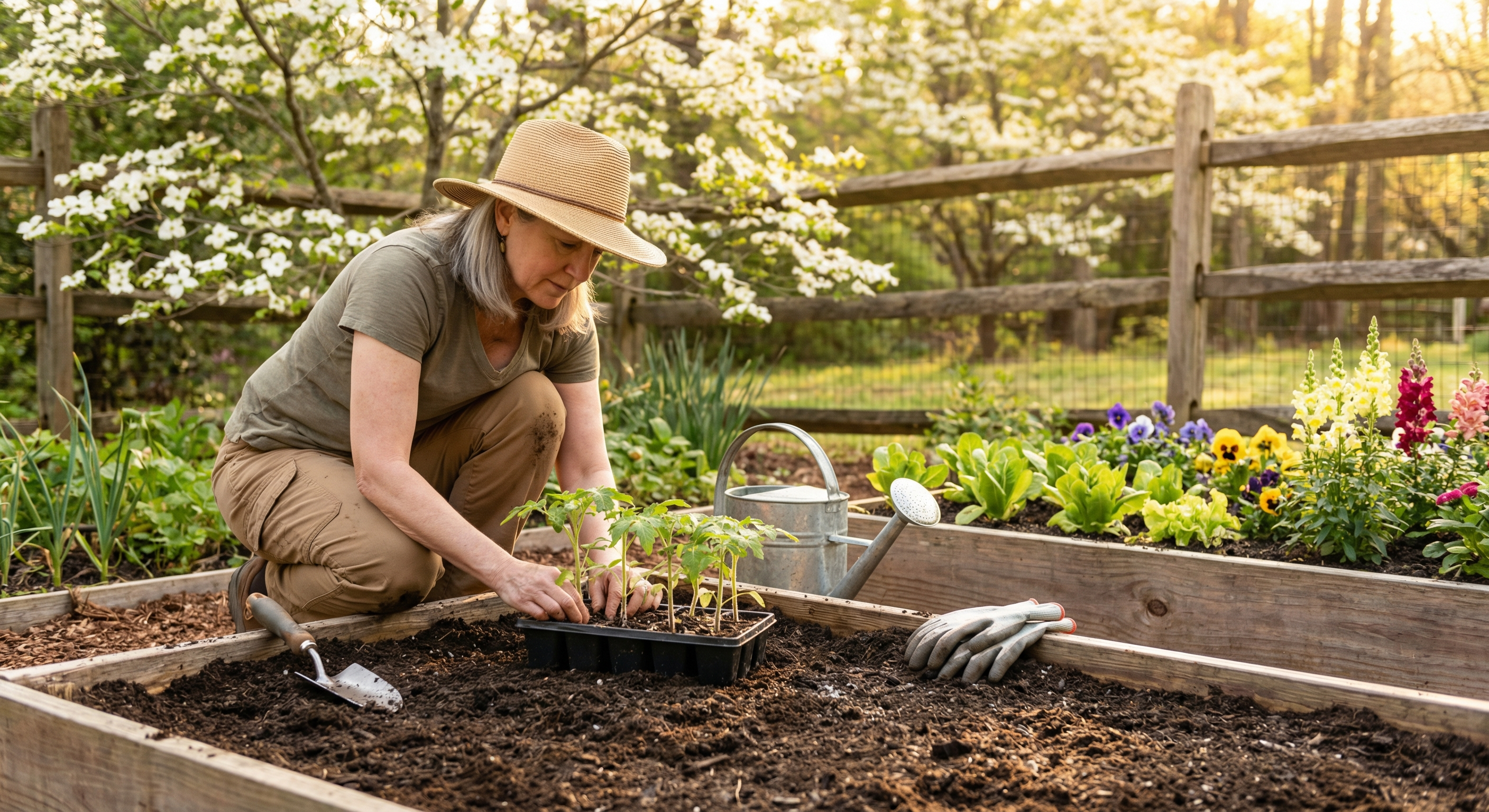 Spring planting activity